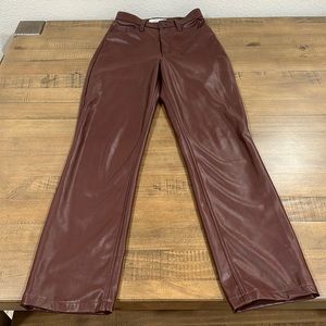 Abercrombie & Fitch - 90s straight ultra high rise curve love (brown, size 25)